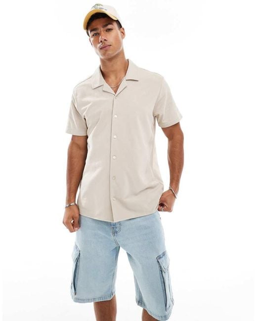 Threadbare Blue Short Sleeve Shirt for men