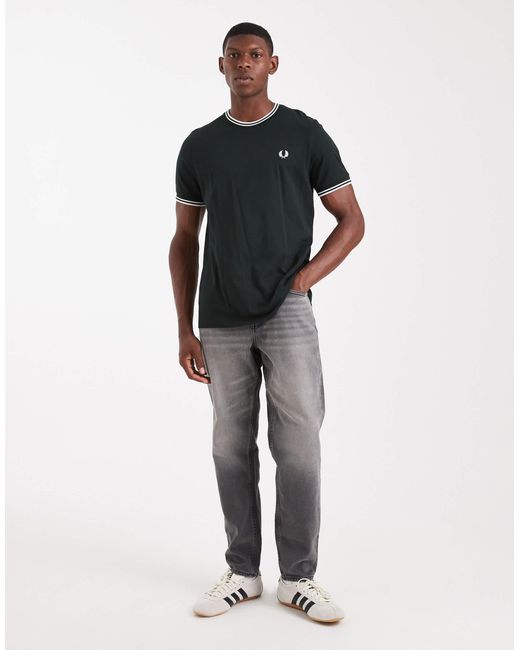 Fred Perry Black Twin Tipped T-shirt for men