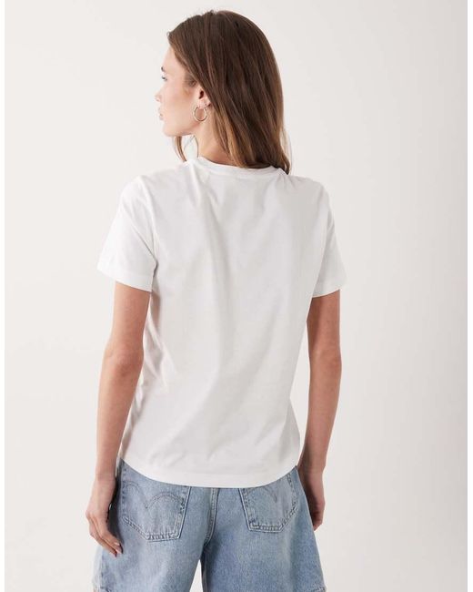 Gant White Graphic Collegiate T-Shirt