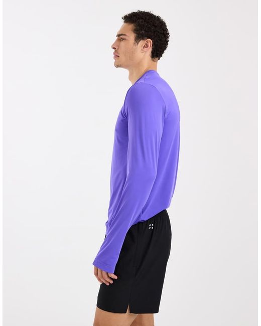 4505 Purple 5"" Training Short With Towel Loop And Zip Pockets for men