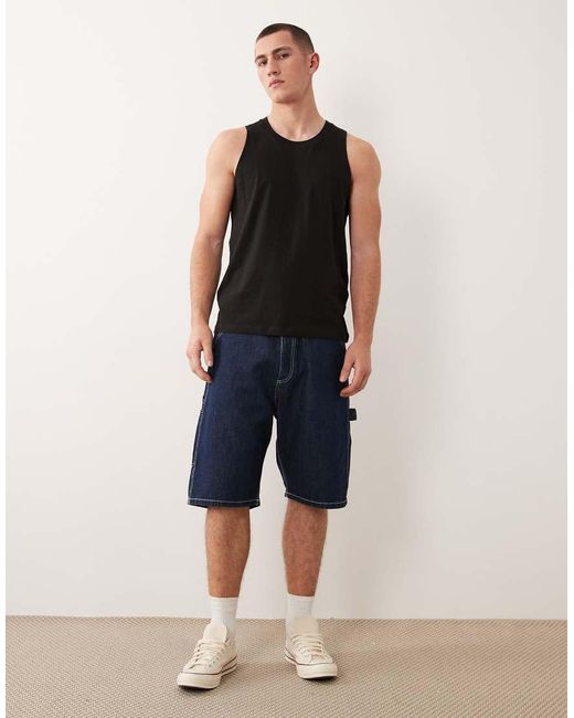 Jack & Jones Black Oversized Vest With Sun Back Print for men