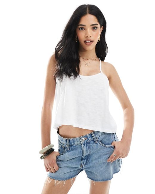 Miss Selfridge White – ausgestelltes camisole-top