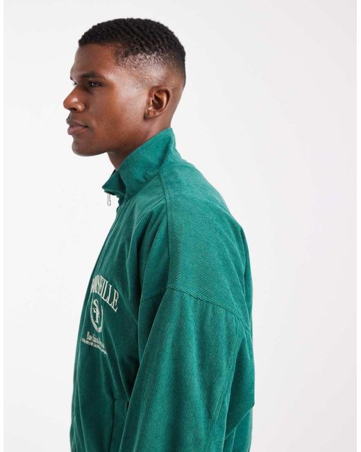 ASOS Green Overszed Track Jacket for men