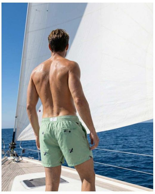 Apreslife Blue Desert Swim Shorts for men