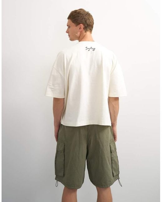 X Jing Topman de hombre de color Blue