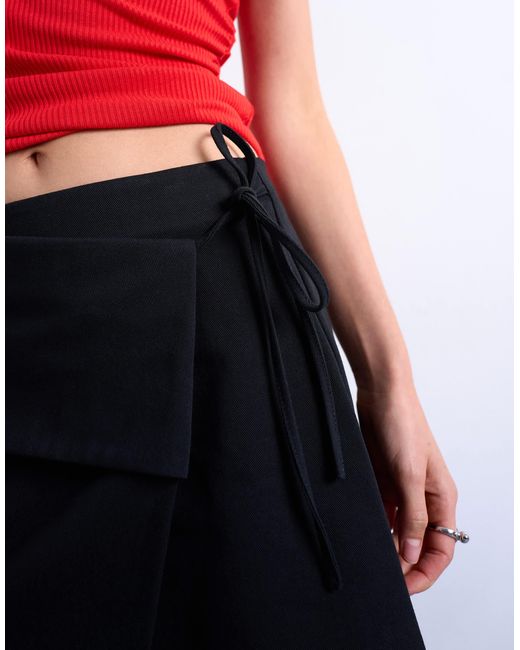 TOPSHOP Tailored Wrap Mini Skirt