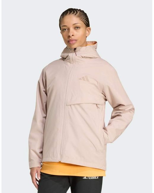 Adidas Originals Gray Terrex Multi 2 Layer Climaproof Rain Jacket