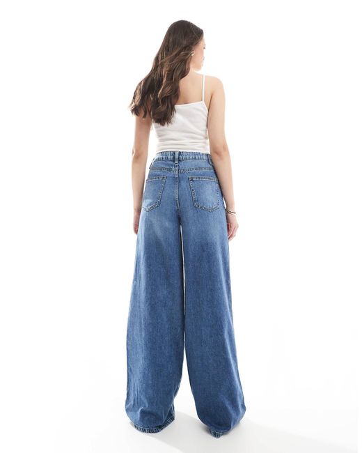ASOS Blue Asos Design Tall Soft Palazzo Jeans