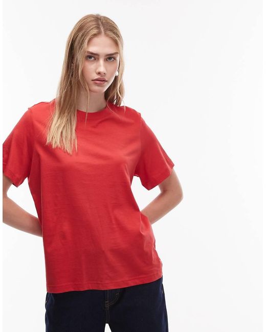 & Other Stories Red Relaxed Short Sleeve T-Shirt