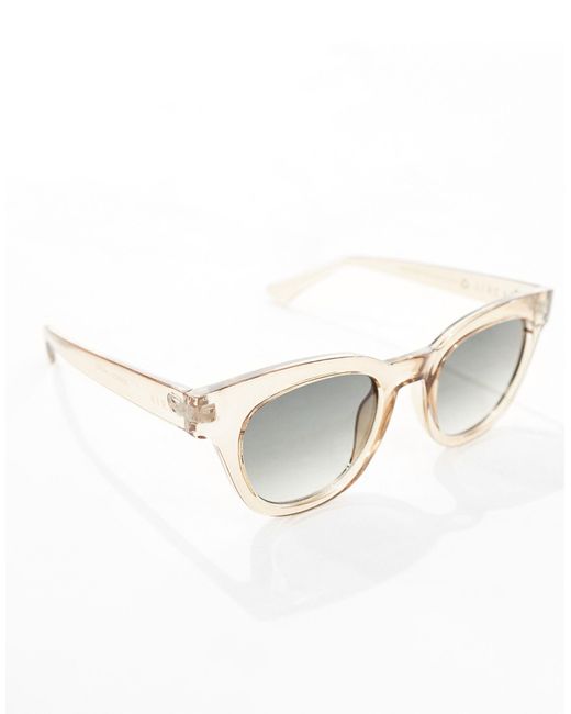 X asos - dorado - occhiali da sole squadrati color pietra con lenti verdi di Aire in Brown