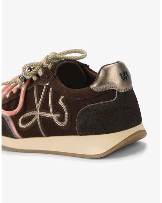 KG by Kurt Geiger Brown Lala Real Suede Trainers