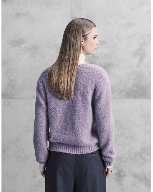 Monki Purple Button Front Cardigan