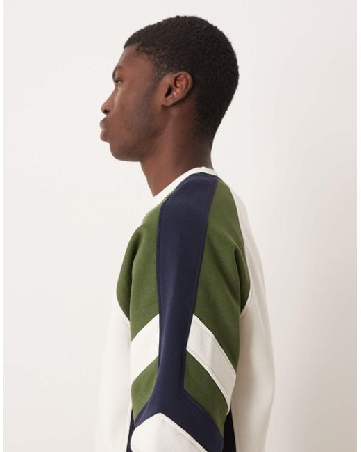 Alma de Ace Natural Peli Colour Block Sweatshirt for men