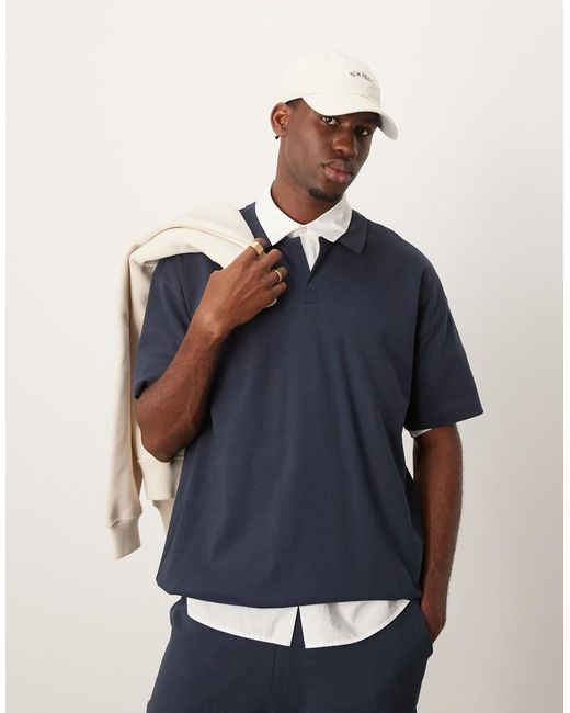 New Look Revere Polo Shirt Co ord in Blue for Men Lyst UK