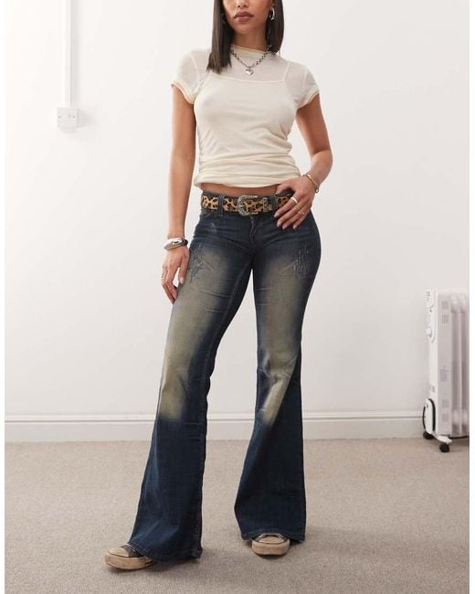 Cheap Monday Multicolor Flare Low Stretch Jeans