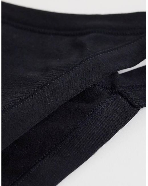 ASOS Black 3 Pack 90's Tanga Brazilian Briefs