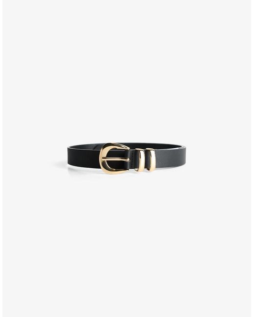 Bershka Black Faux Leather Belt