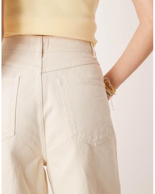 ASOS Natural High Waisted Long Line Denim Jort