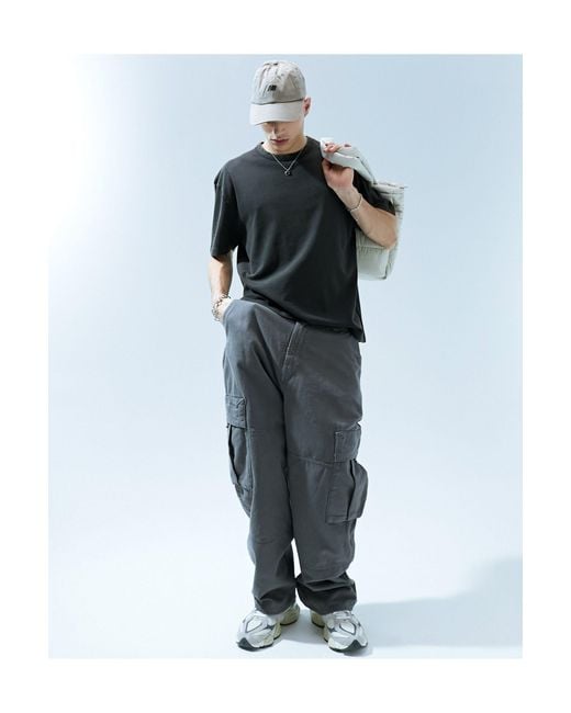 Pull&Bear Skater Cargo Pants in Blue for Men | Lyst UK