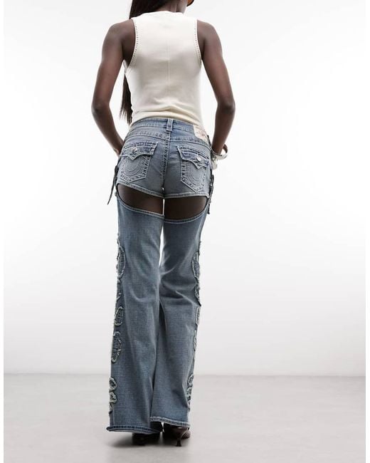 TRUE RELIGION Western Detachable Denim Chaps in Blue | Lyst UK