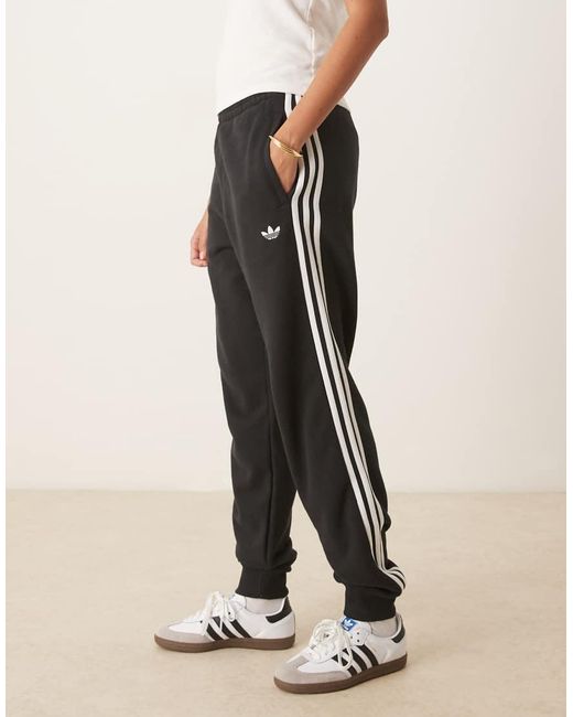 Adidas Originals Joggingbroek Met 3-Stripes in het Natural