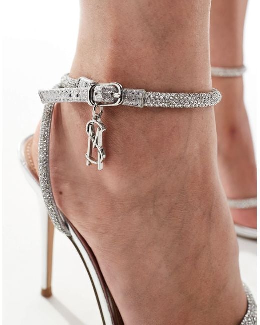 Steve Madden Metallic – bryanna – verzierte riemchensandalen