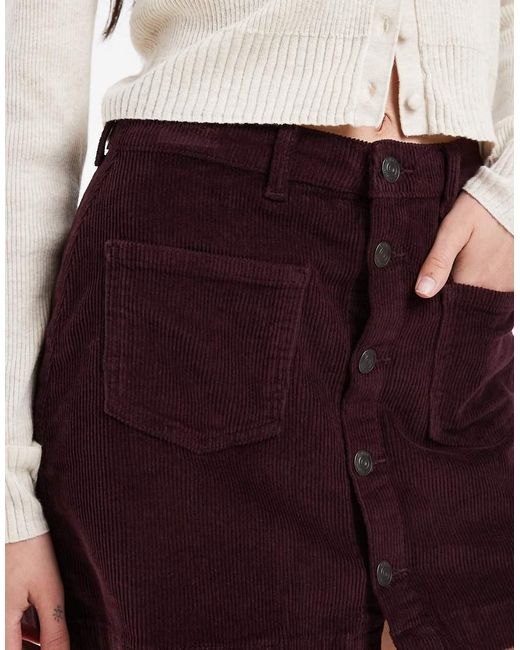 ONLY White High Waist Cord Skirt