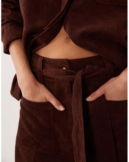 ASOS Brown Corduroy Mini Skirt