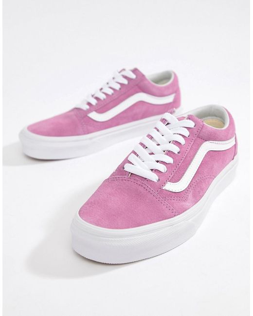 Vans Lilac Suede Old Skool Trainers in Purple - Lyst