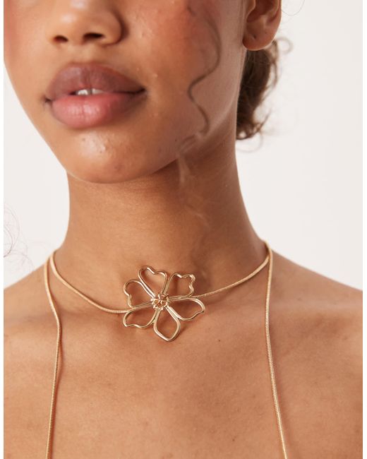 Collier ras ASOS en coloris Red