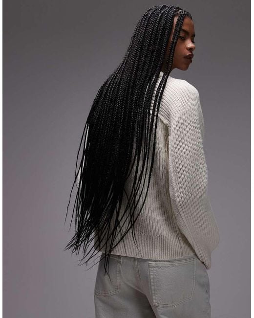 & Other Stories Gray Pure Wool Ribbed Cardigan
