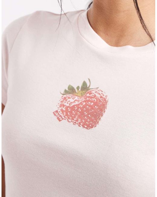 Levi's White Fruit Graphic Baby Tee