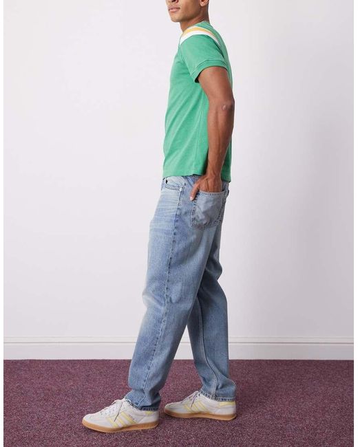 Weekday Green Ray Relaxed Fit Tapered Jeans for men
