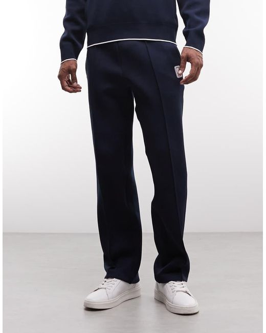 Lacoste Blue Tennis Performance Drawstring Logo Joggers for men