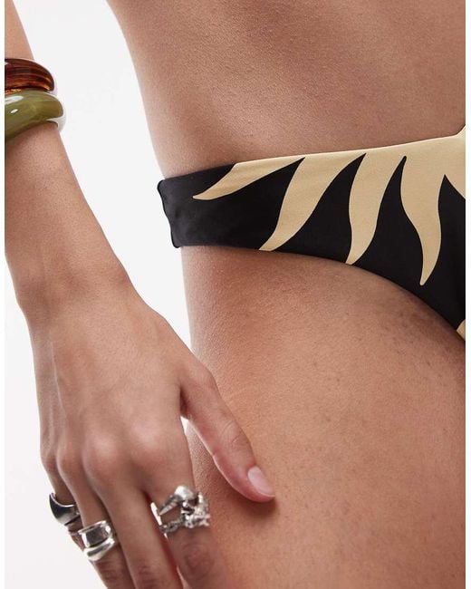 WeWoreWhat Black Sun Wave V Front Bikini Bottoms