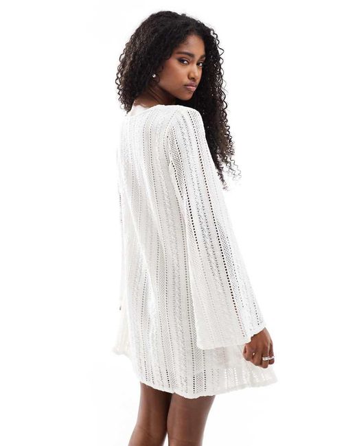 Superdry White Ibiza Lace Mini Dress