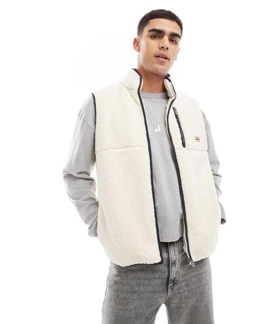 Hunter – drill – fleece-weste in White für Herren