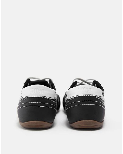 Pull&Bear White Retro Topstitched Trainers for men