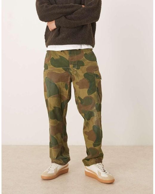 Polo Ralph Lauren Natural Beachcomb Camo Print Lightweight Canvas Cargo Trousers for men