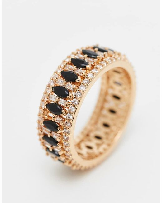 Anello Con Cristalli di ASOS in Metallic da Uomo