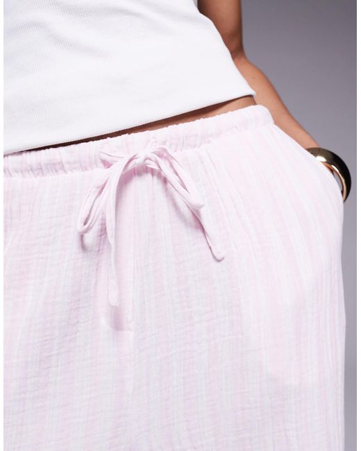 Vero Moda Purple Cotton Wide Leg Trousers