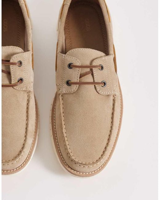 ASOS Natural Boat Shoes for men