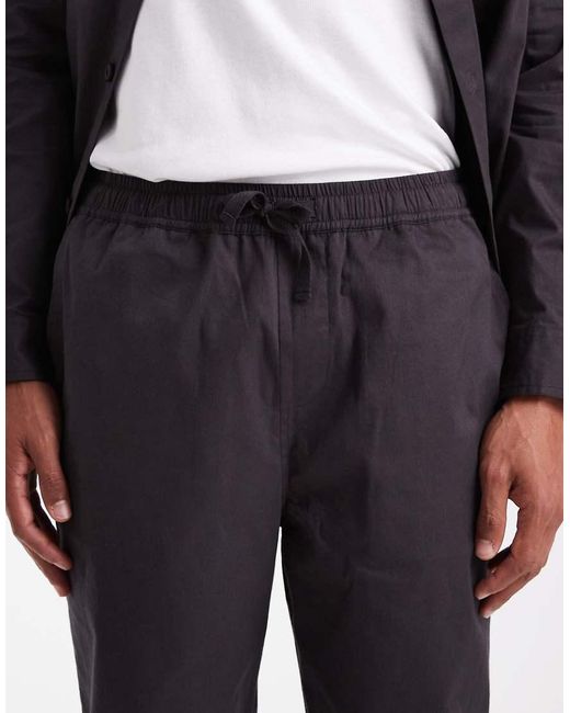 Pantaloni Morbidi Al Tatto Scuro di New Look in Black da Uomo