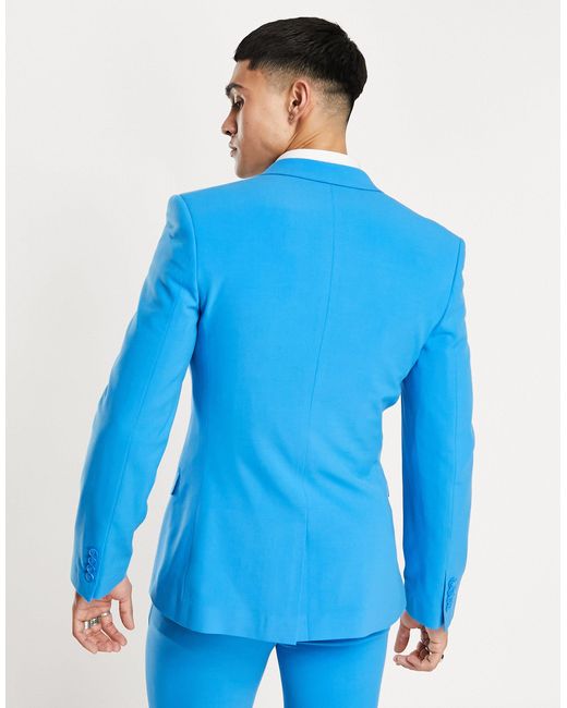 Giacca da abito super skinny elettrico da Uomo di ASOS in Blu | Lyst