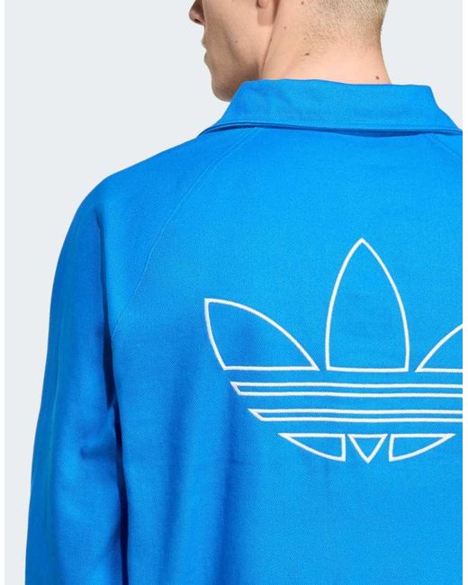 Adidas Originals Blue Real Madrid Terrace Icons Drill Top for men
