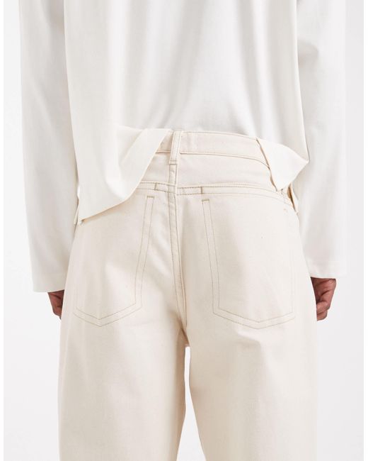 ASOS Natural Circular Design Collection Co-ord Relaxed Tapered Jeans for men