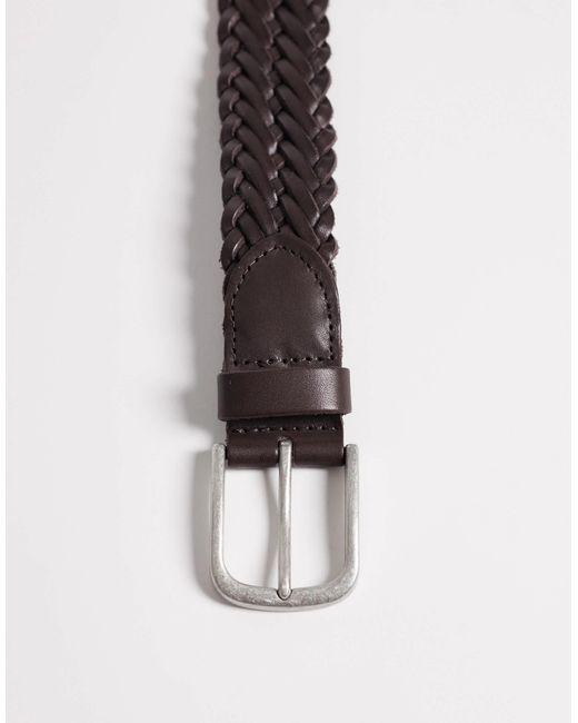 Jack & Jones Brown Braided Belt for men