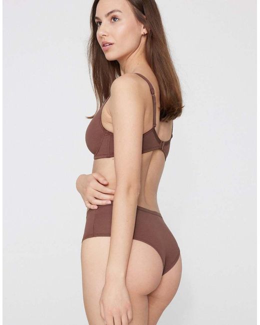 Tezenis Purple Cotton French Knickers
