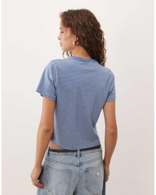 Abercrombie & Fitch Blue Short Sleeve Skimming T-shirt