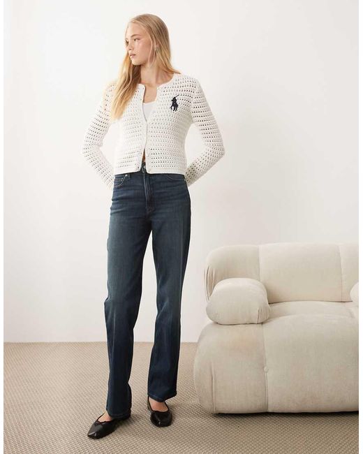 Polo Ralph Lauren Natural Icon Logo Knit Cardigan